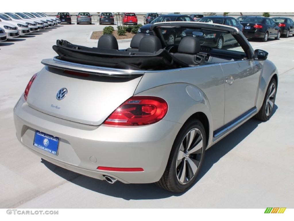 2013 Beetle Turbo Convertible - Moonrock Silver Metallic / Titan Black photo #9