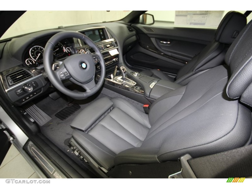 Black Interior 2014 BMW 6 Series 640i Convertible Photo #81000017