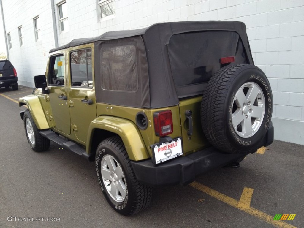 2007 Wrangler Unlimited Sahara 4x4 - Rescue Green Metallic / Dark Slate Gray/Medium Slate Gray photo #5