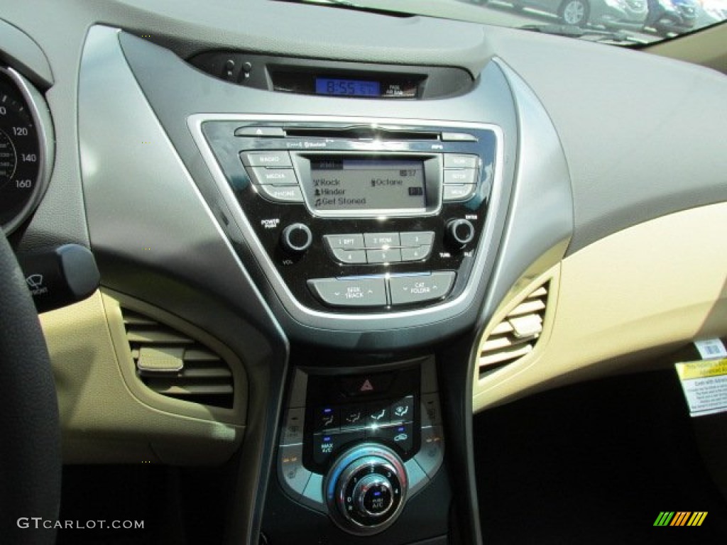 2013 Elantra GLS - Indigo Night / Beige photo #8