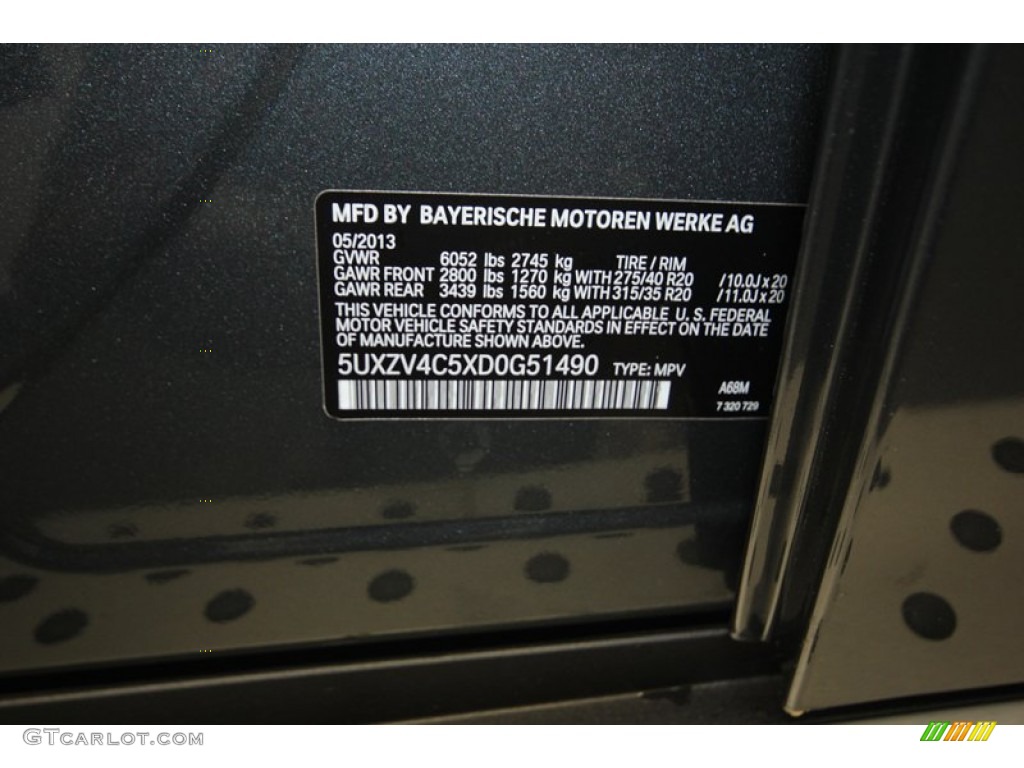 2013 X5 xDrive 35i Sport Activity - Platinum Gray Metallic / Black photo #9