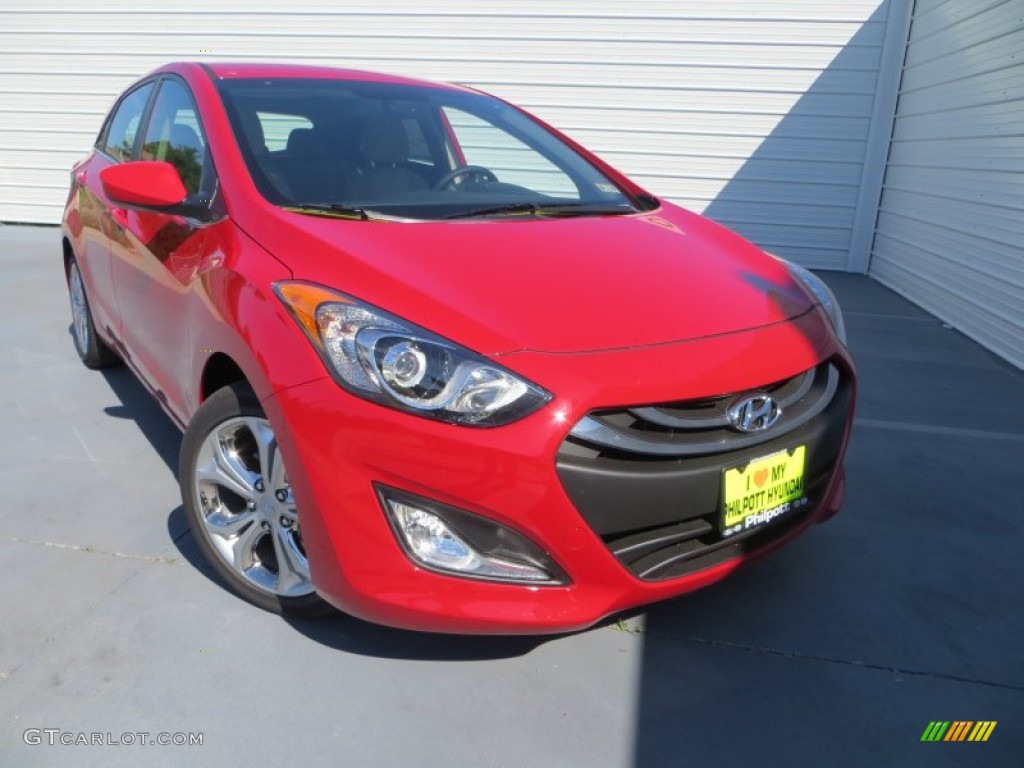 2013 Elantra GT - Volcanic Red / Beige photo #1