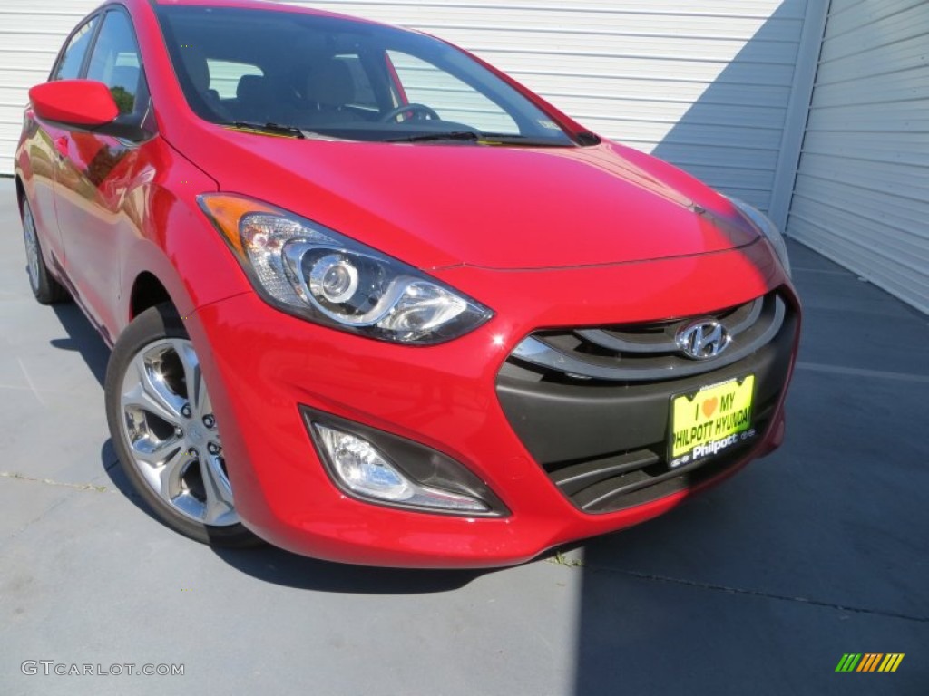 2013 Elantra GT - Volcanic Red / Beige photo #2