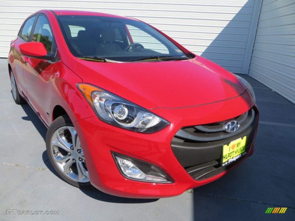 2013 Elantra GT - Volcanic Red / Beige photo #3