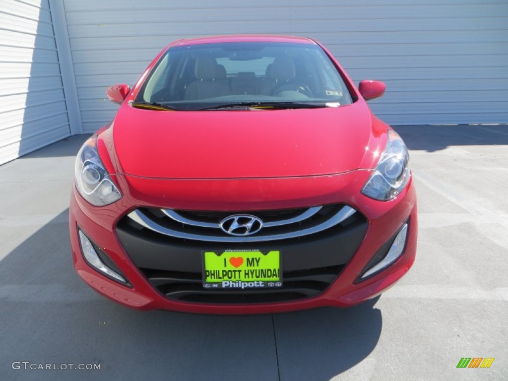 2013 Elantra GT - Volcanic Red / Beige photo #9