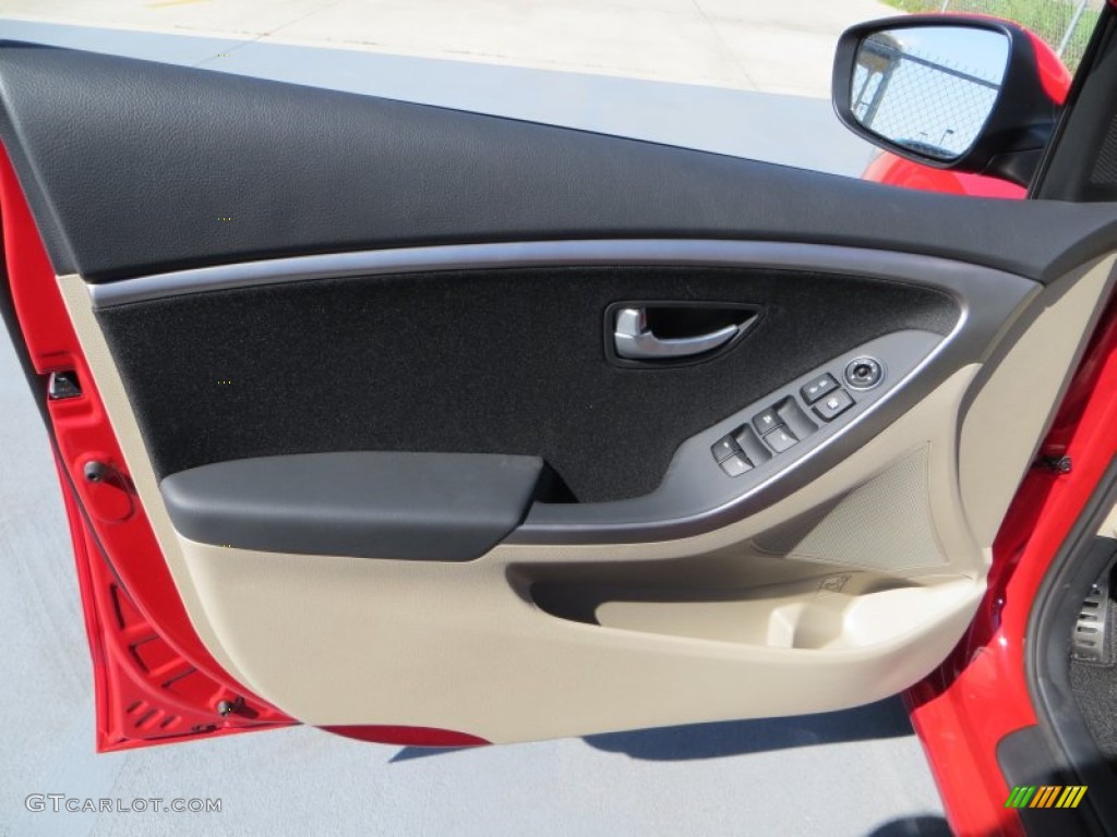 2013 Elantra GT - Volcanic Red / Beige photo #22