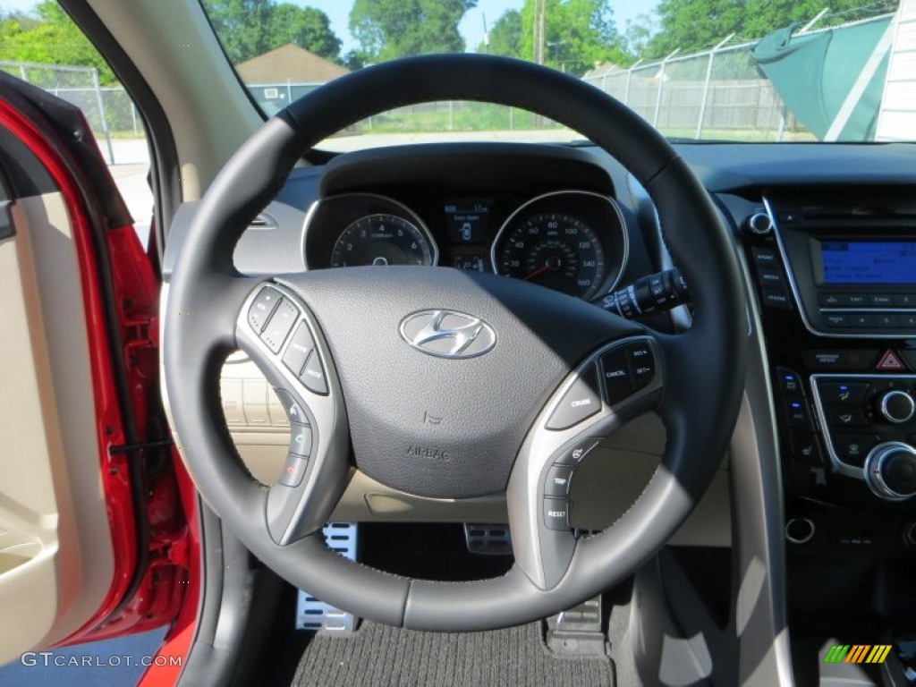 2013 Elantra GT - Volcanic Red / Beige photo #31