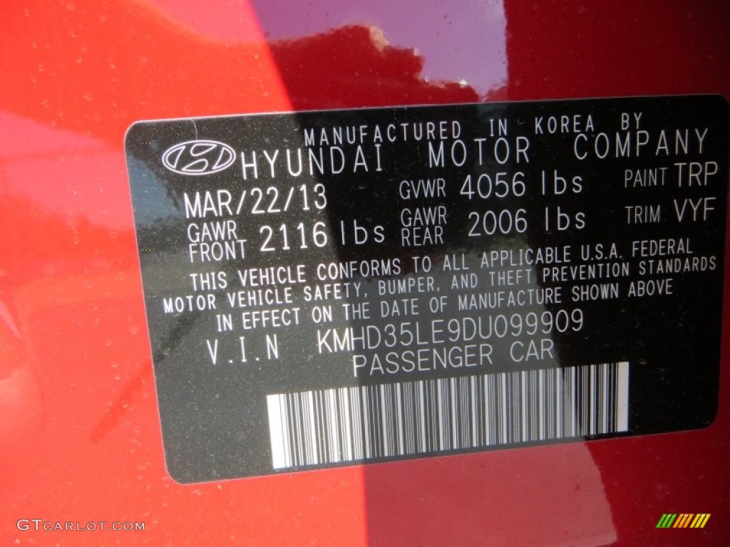 2013 Elantra GT - Volcanic Red / Beige photo #34