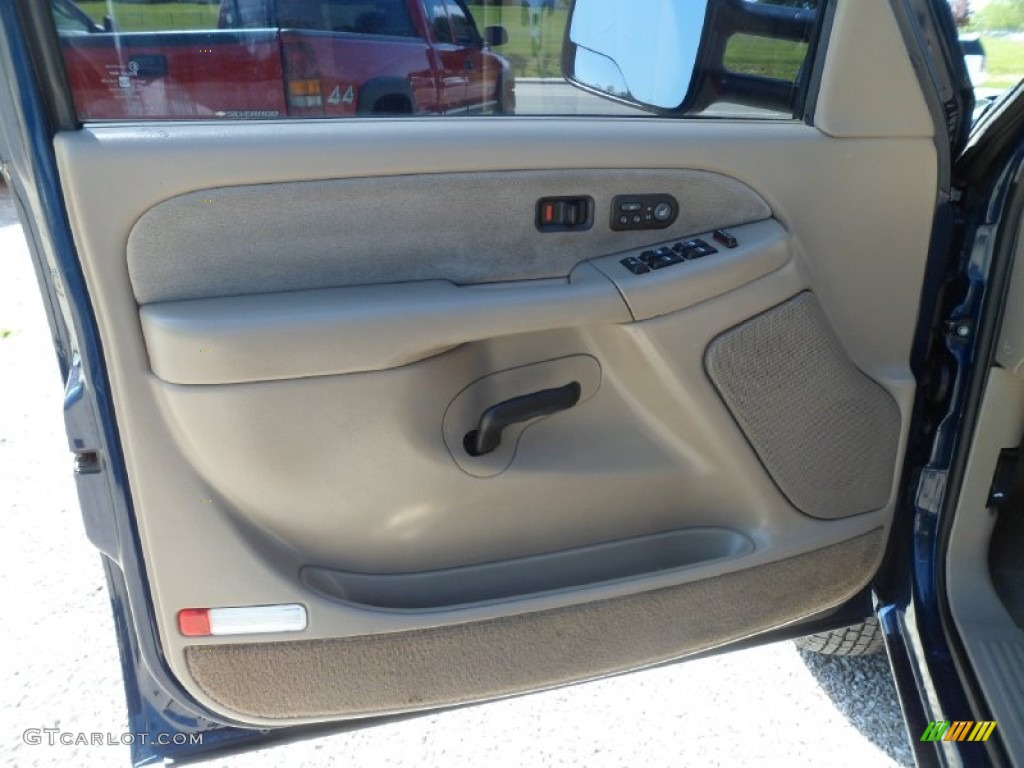 2002 Chevrolet Silverado 3500 LT Crew Cab 4x4 Dually Tan Door Panel Photo #81005327
