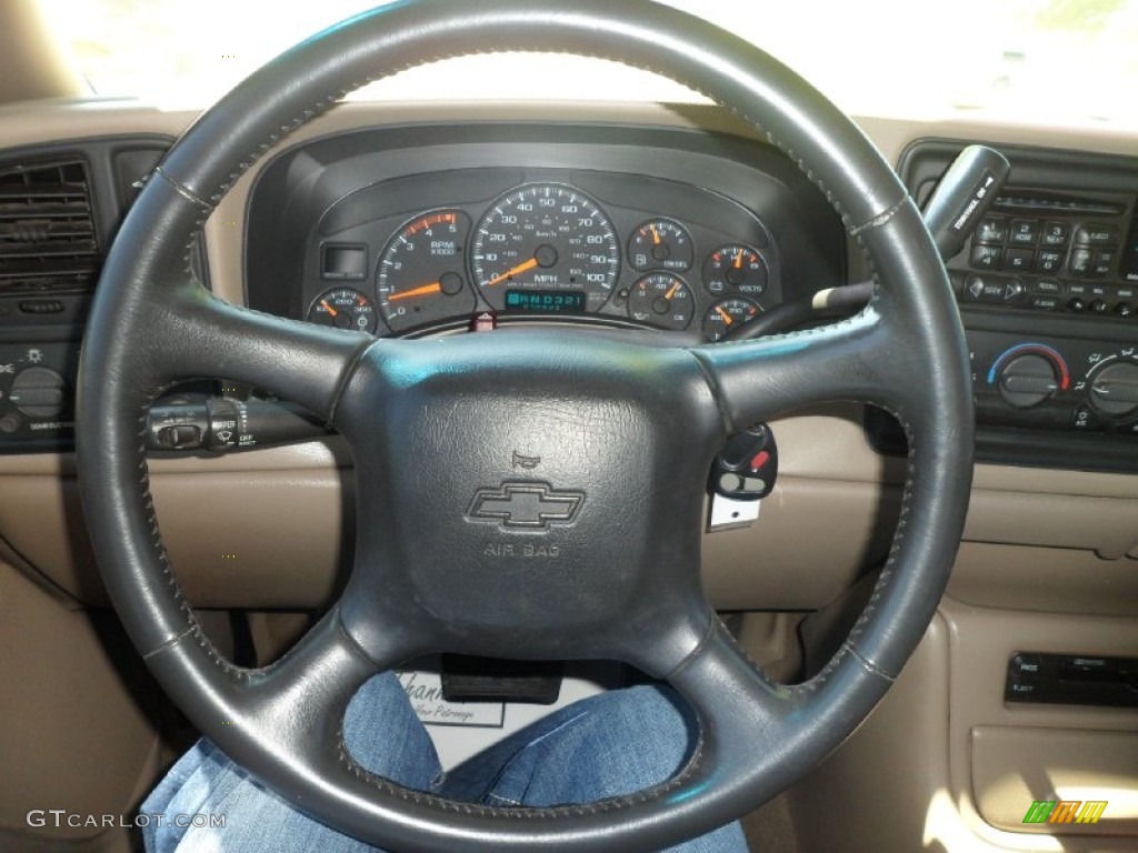2002 Chevrolet Silverado 3500 LT Crew Cab 4x4 Dually Tan Steering Wheel Photo #81005446