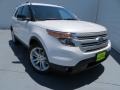 2013 White Platinum Tri-Coat Ford Explorer XLT  photo #1