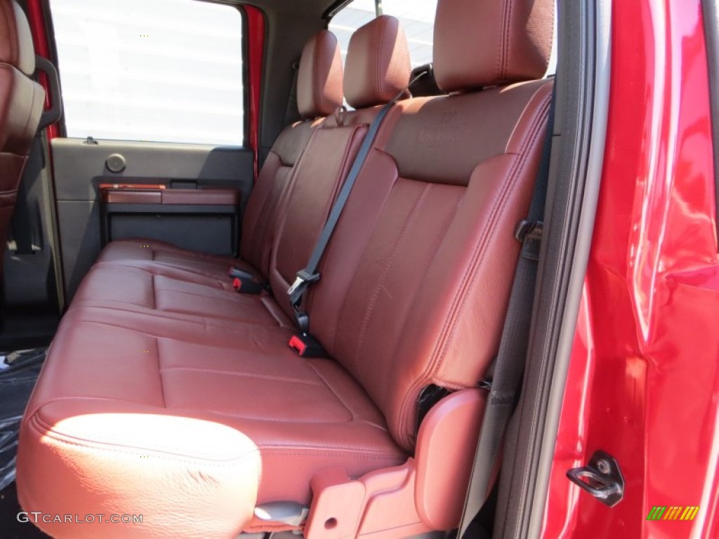 2013 Ford F250 Super Duty King Ranch Crew Cab 4x4 Rear Seat Photo #81007310