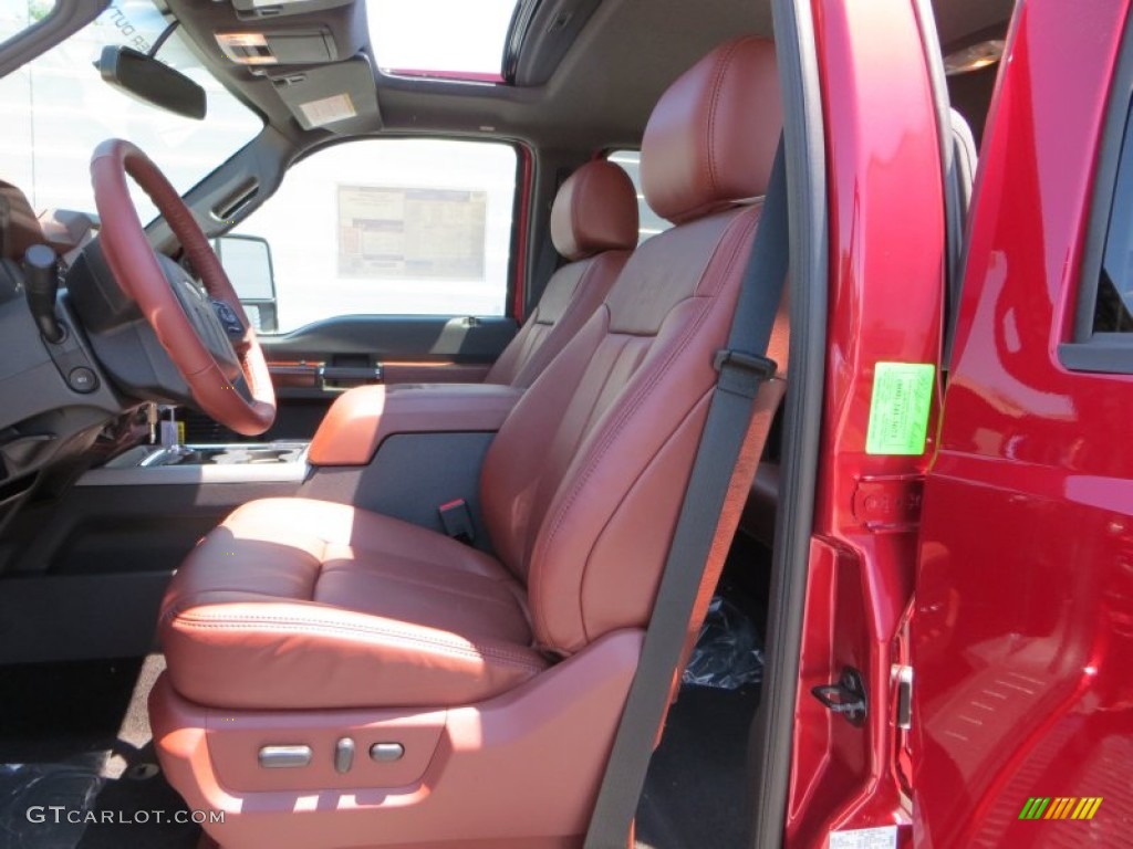 King Ranch Chaparral Leather/Adobe Trim Interior 2013 Ford F250 Super Duty King Ranch Crew Cab 4x4 Photo #81007343