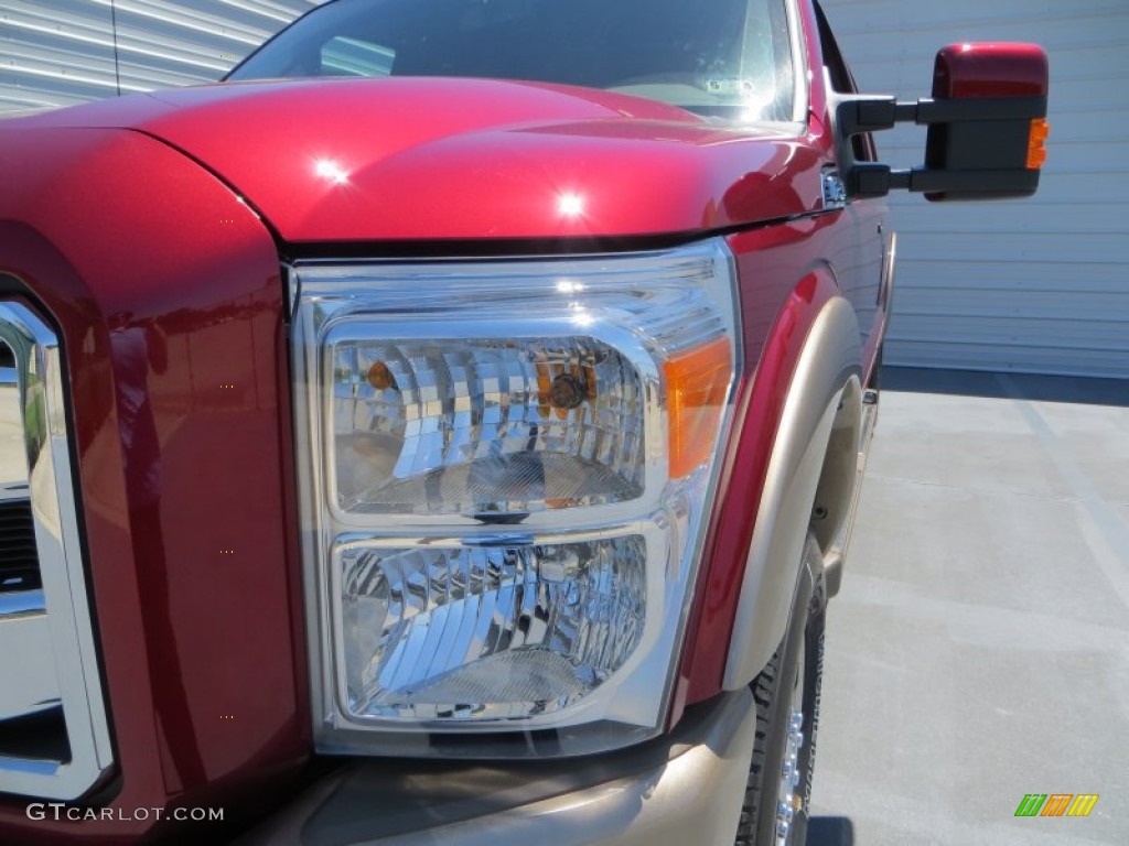 2013 F250 Super Duty King Ranch Crew Cab 4x4 - Ruby Red Metallic / King Ranch Chaparral Leather/Black Trim photo #9