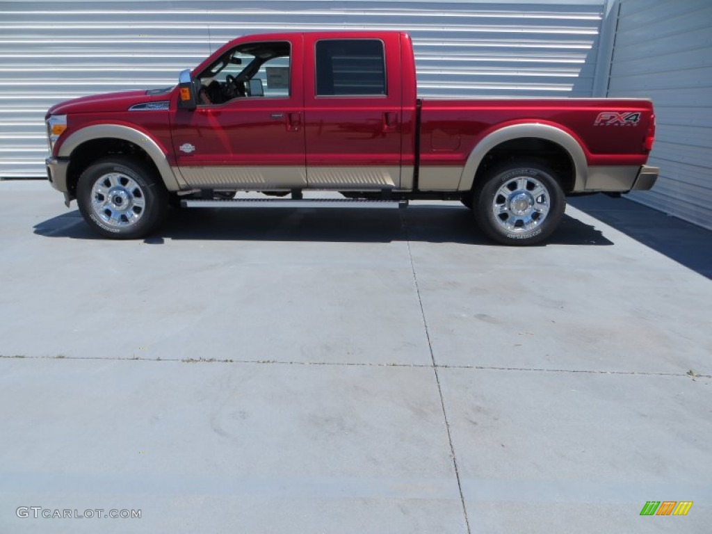 Ruby Red Metallic 2013 Ford F250 Super Duty King Ranch Crew Cab 4x4 Exterior Photo #81008525