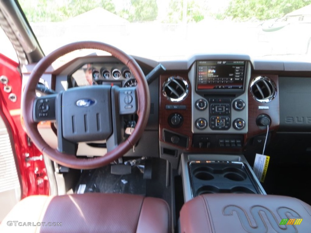2013 Ford F250 Super Duty King Ranch Crew Cab 4x4 King Ranch Chaparral Leather/Adobe Trim Dashboard Photo #81008783