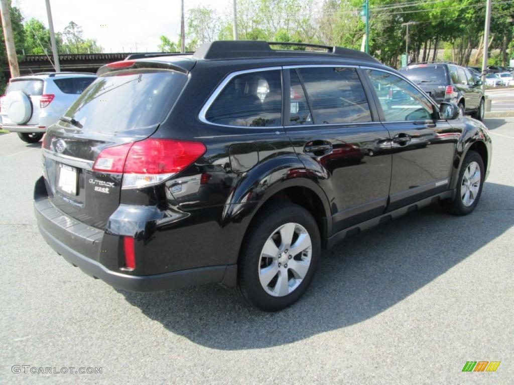 2011 Outback 2.5i Premium Wagon - Crystal Black Silica / Warm Ivory photo #6