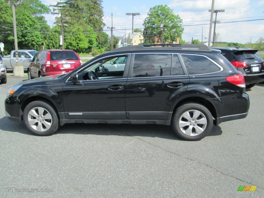 2011 Outback 2.5i Premium Wagon - Crystal Black Silica / Warm Ivory photo #9