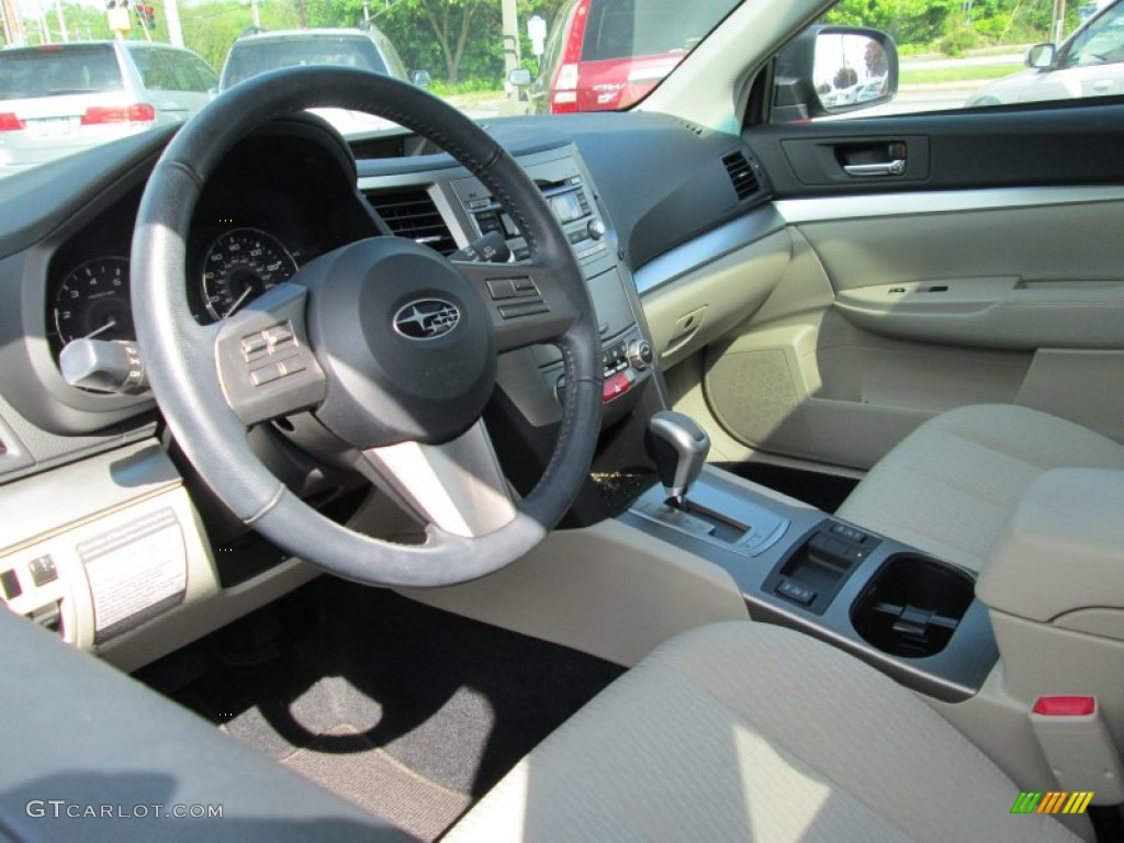 2011 Outback 2.5i Premium Wagon - Crystal Black Silica / Warm Ivory photo #10