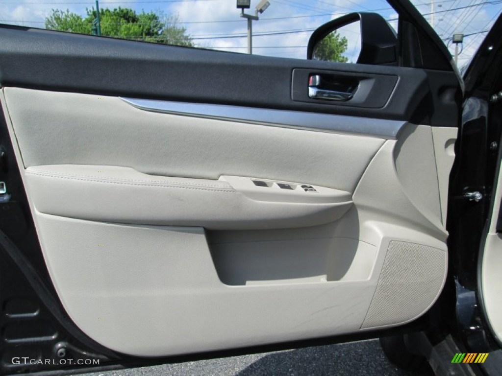 2011 Outback 2.5i Premium Wagon - Crystal Black Silica / Warm Ivory photo #12