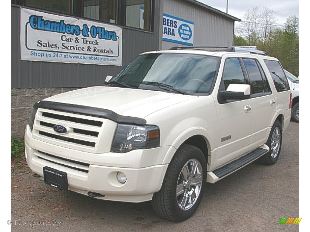 2007 Expedition Limited 4x4 - White Sand Tri Coat Metallic / Charcoal Black photo #1