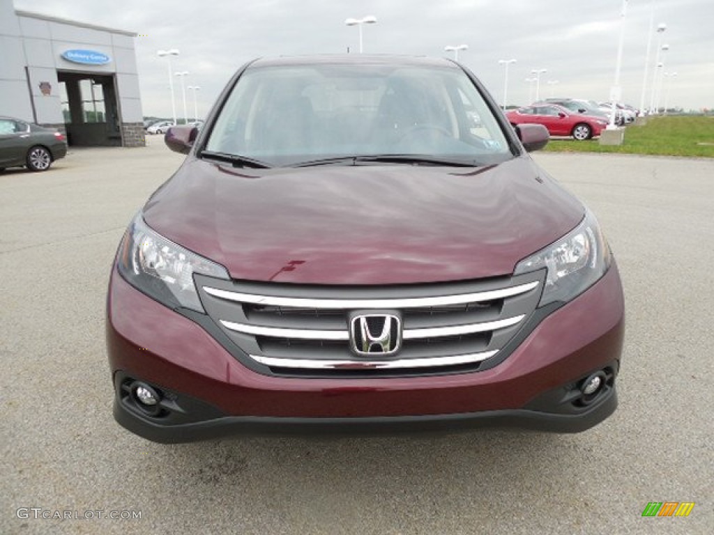 2013 CR-V EX AWD - Basque Red Pearl II / Gray photo #19