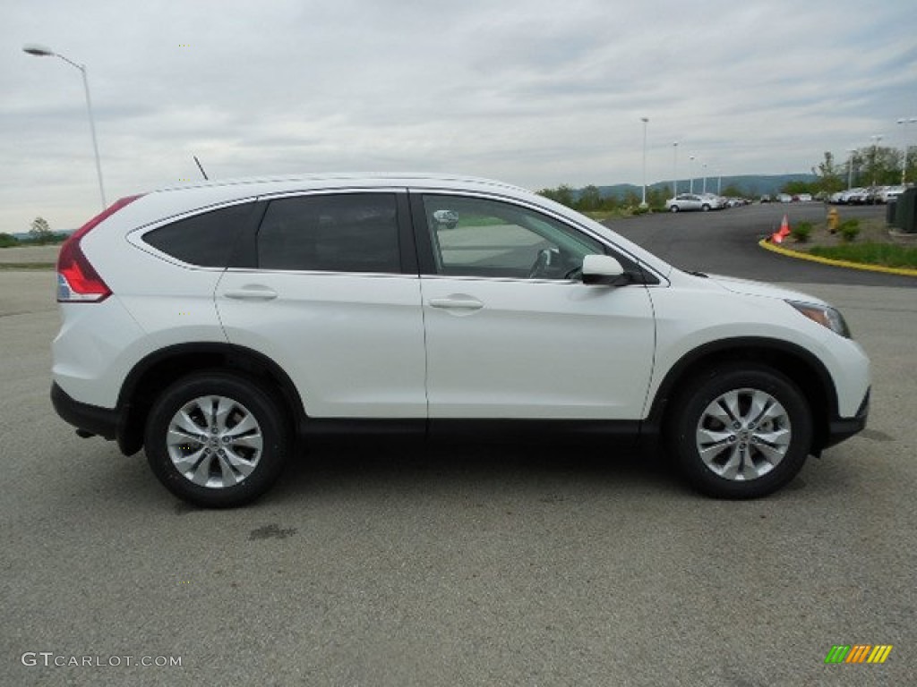 2013 CR-V EX-L AWD - White Diamond Pearl / Beige photo #4