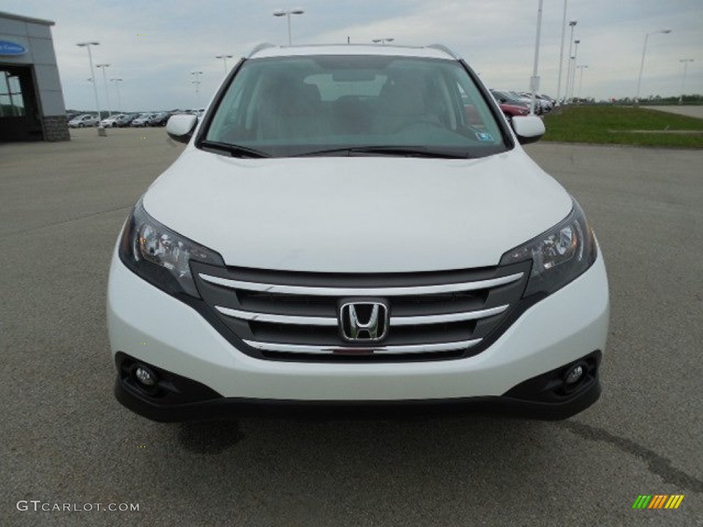 2013 CR-V EX-L AWD - White Diamond Pearl / Beige photo #19