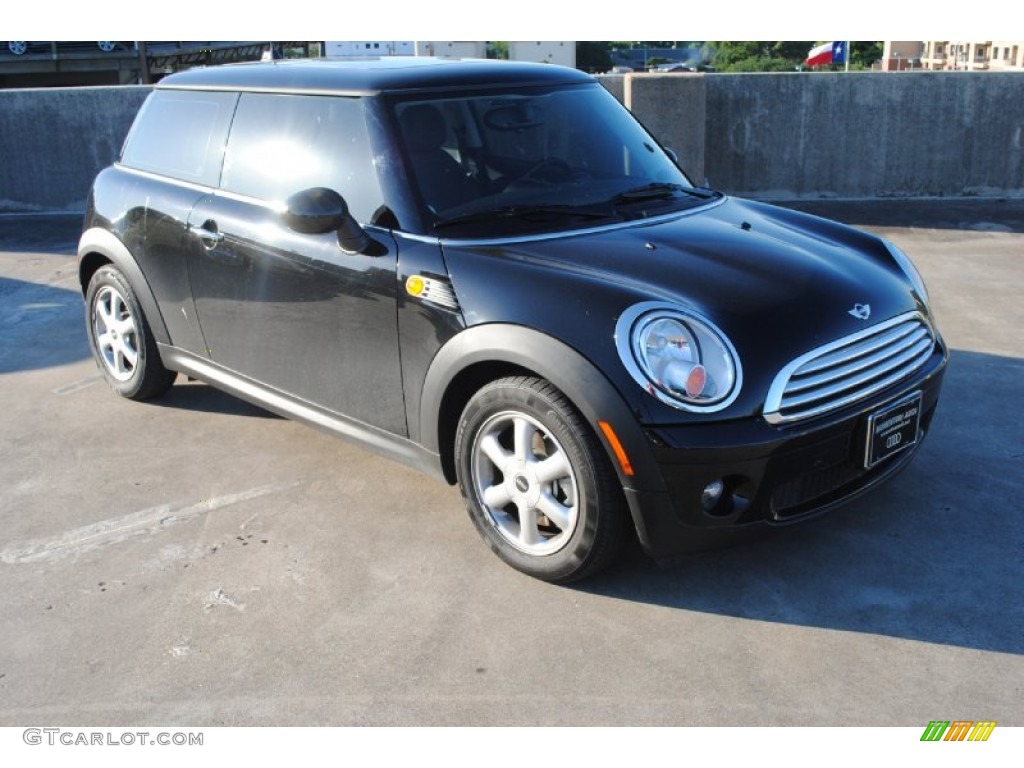 2010 Cooper Hardtop - Midnight Black Metallic / Grey/Carbon Black photo #1