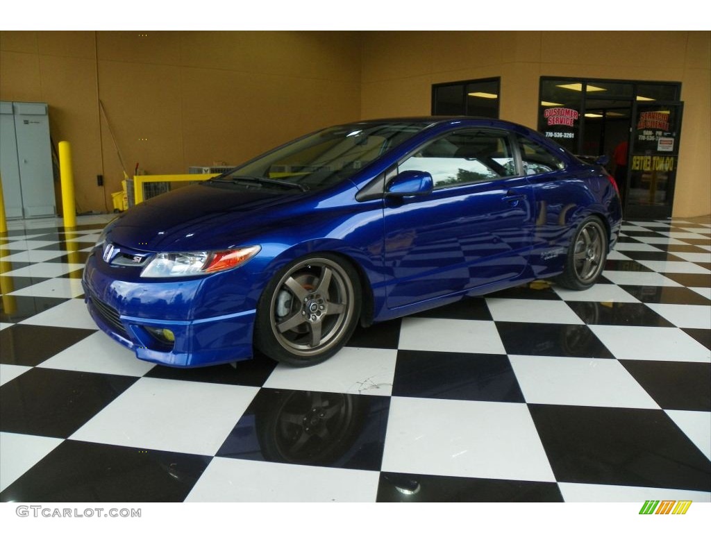 2006 Civic Si Coupe - Fiji Blue Pearl / Black photo #3