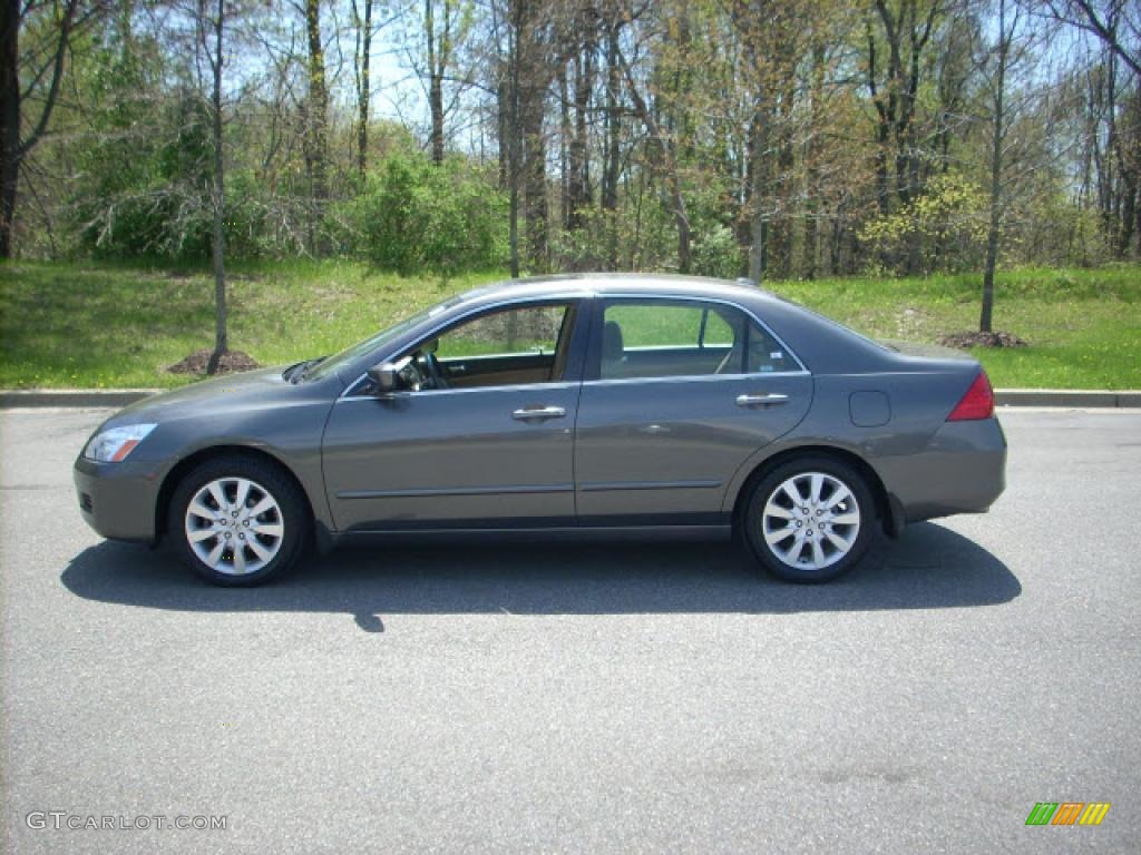 2007 Accord EX-L V6 Sedan - Carbon Bronze Pearl / Ivory photo #6