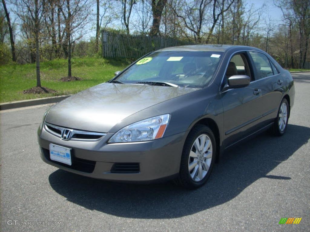 2007 Accord EX-L V6 Sedan - Carbon Bronze Pearl / Ivory photo #7