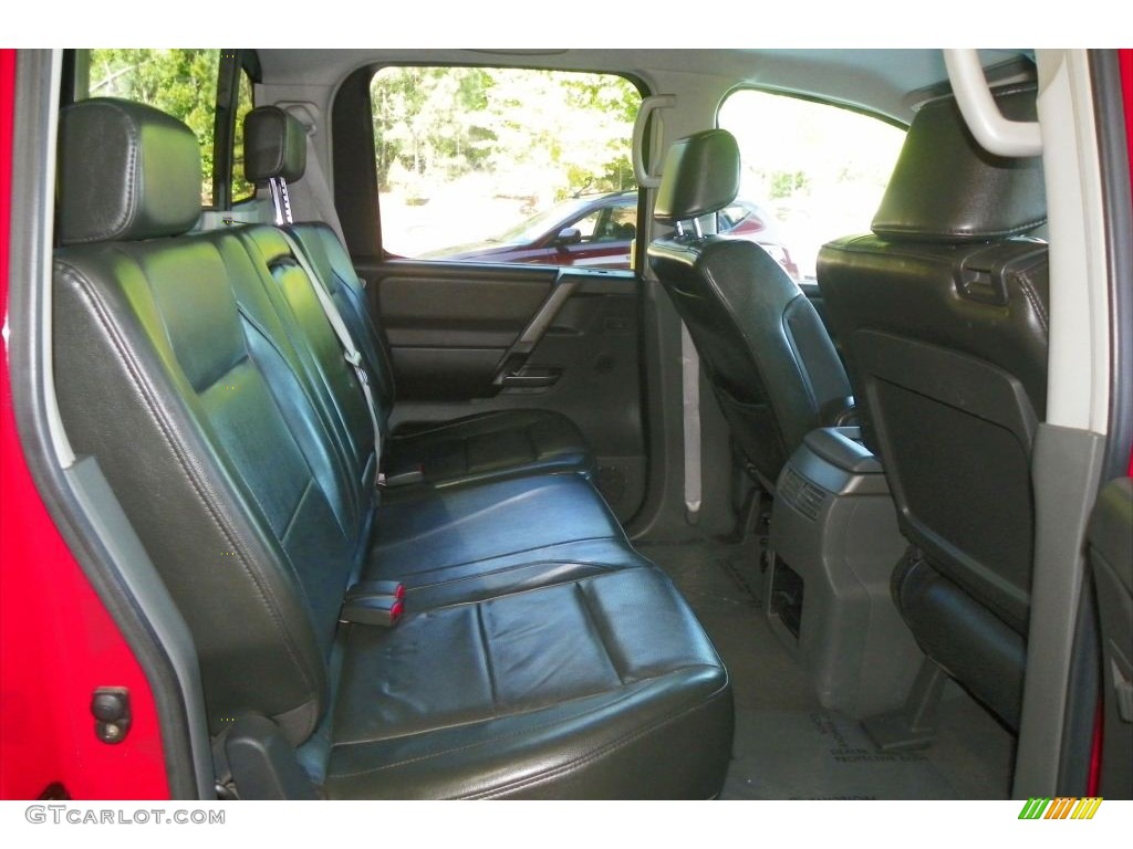 2005 Titan LE Crew Cab - Red Brawn / Graphite/Titanium photo #8