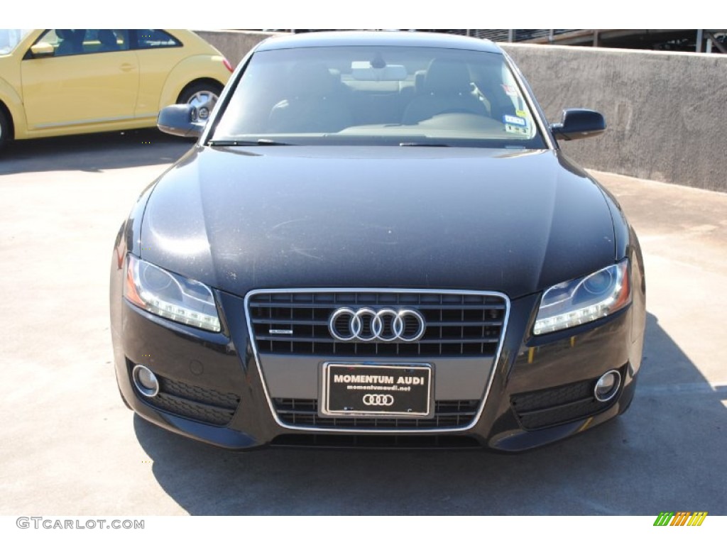 2010 A5 2.0T quattro Coupe - Brilliant Black / Linen Beige photo #2