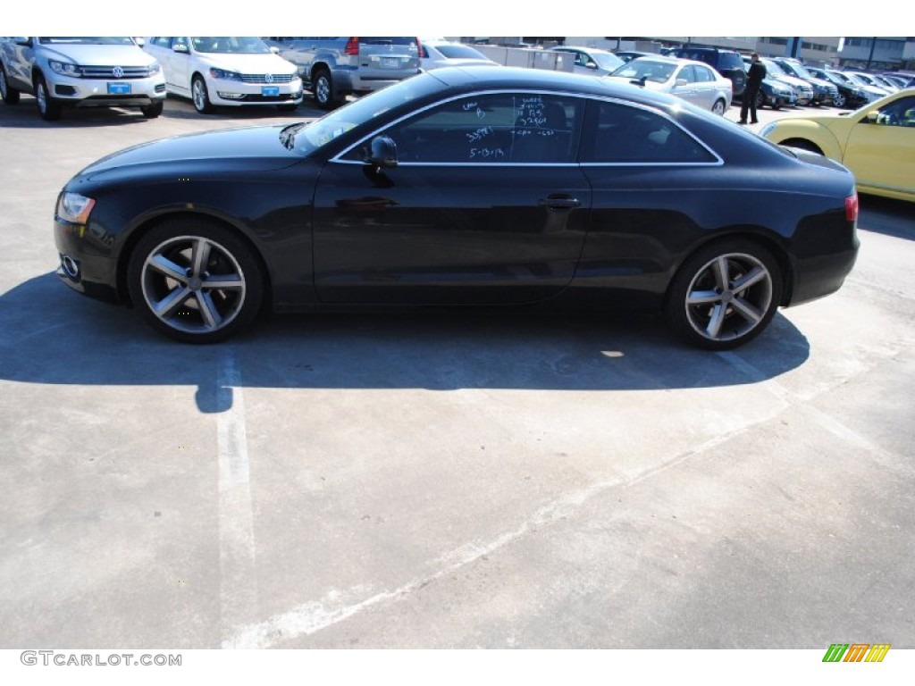 2010 A5 2.0T quattro Coupe - Brilliant Black / Linen Beige photo #4