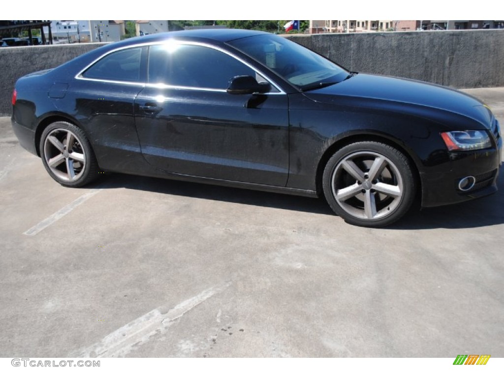 2010 A5 2.0T quattro Coupe - Brilliant Black / Linen Beige photo #5