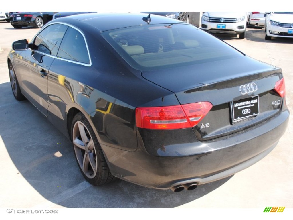 2010 A5 2.0T quattro Coupe - Brilliant Black / Linen Beige photo #6