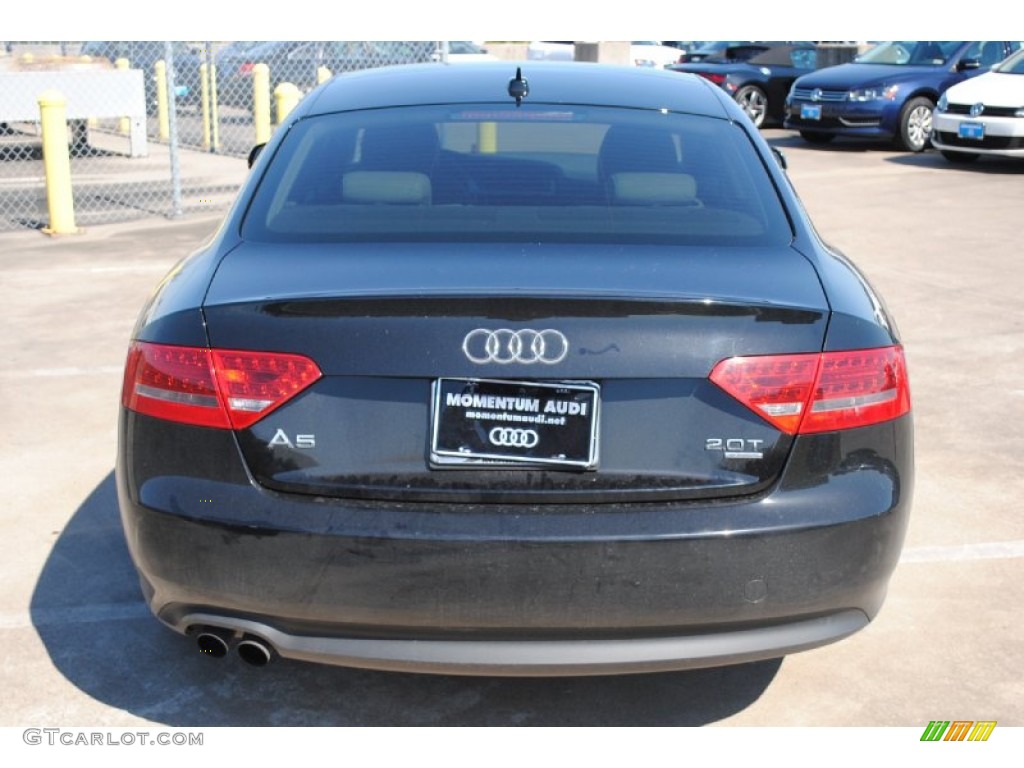 2010 A5 2.0T quattro Coupe - Brilliant Black / Linen Beige photo #7