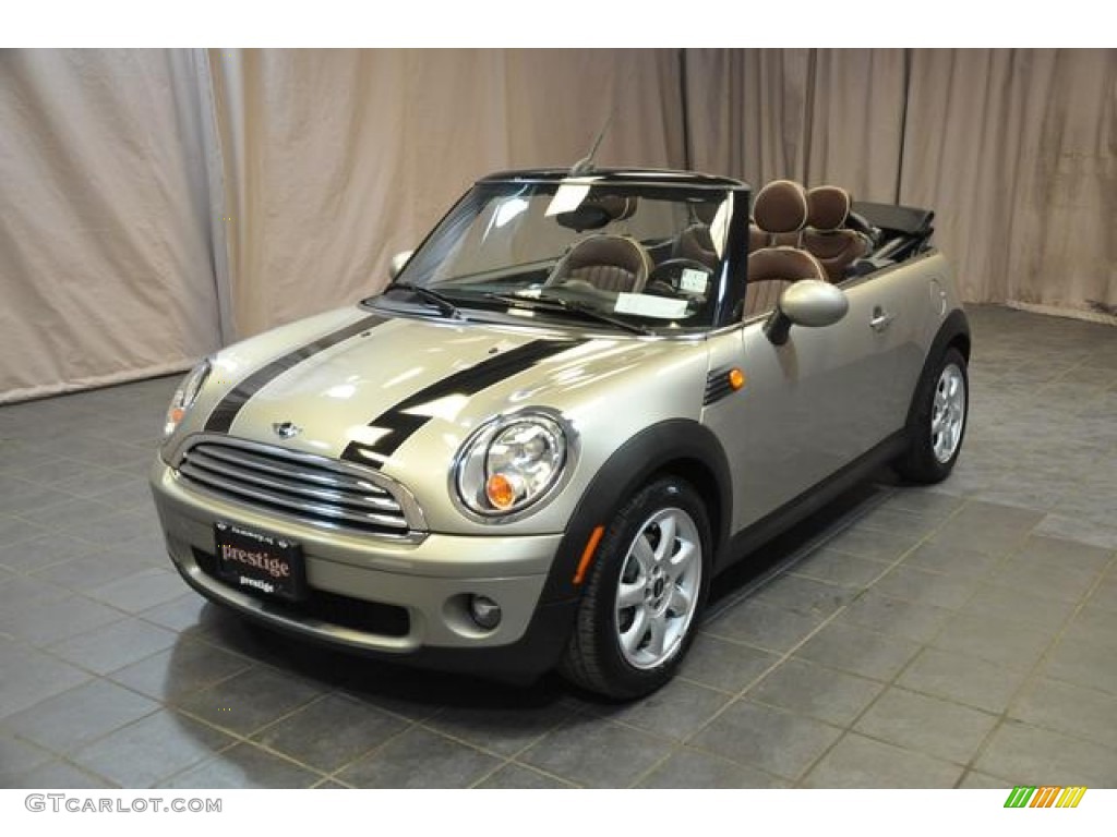 2009 Cooper Convertible - Sparkling Silver Metallic / Lounge Hot Chocolate Leather photo #1