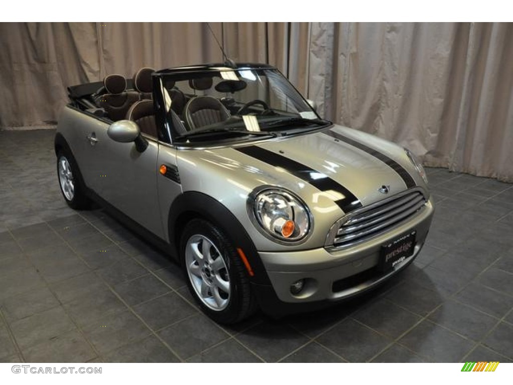 2009 Cooper Convertible - Sparkling Silver Metallic / Lounge Hot Chocolate Leather photo #4
