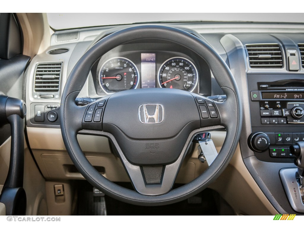 2011 Honda CR-V SE Ivory Steering Wheel Photo #81023583