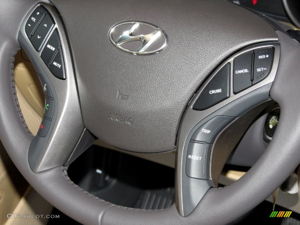 2013 Elantra Limited - Shimmering White / Beige photo #8
