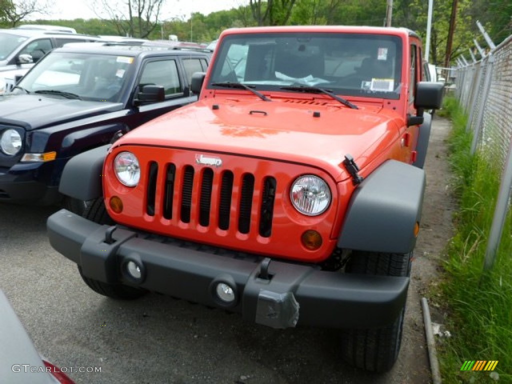 2013 Wrangler Unlimited Sport 4x4 - Rock Lobster Red / Black photo #8