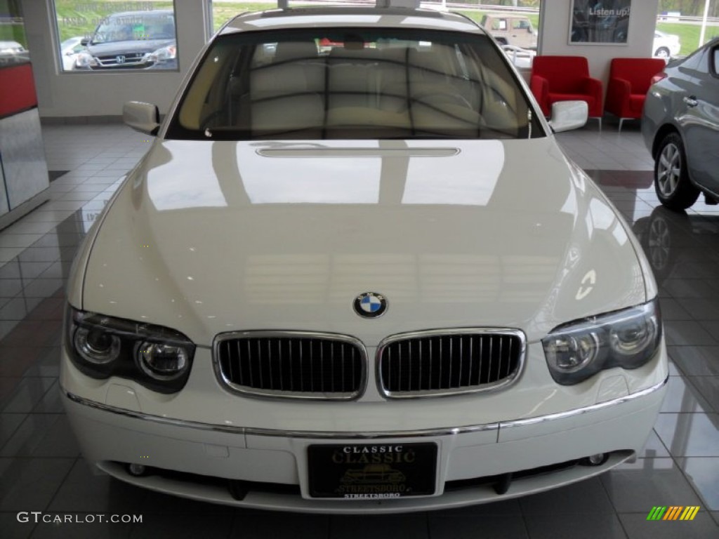 2003 7 Series 745Li Sedan - Alpine White / Dark Beige/Beige III photo #3