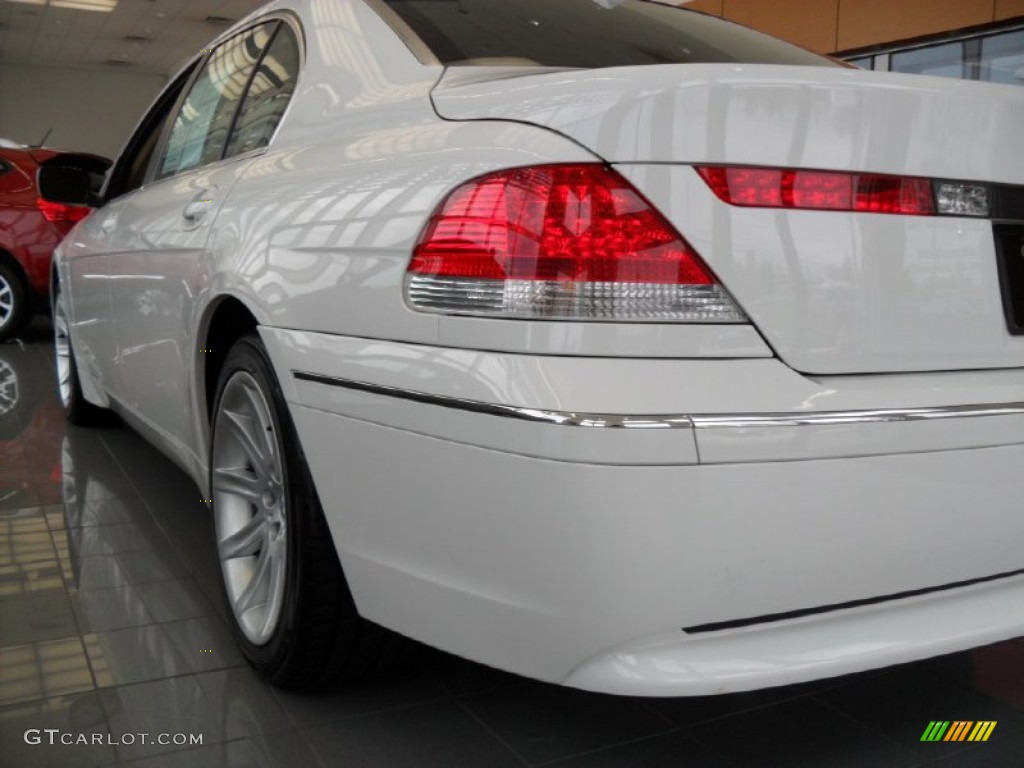 2003 7 Series 745Li Sedan - Alpine White / Dark Beige/Beige III photo #9