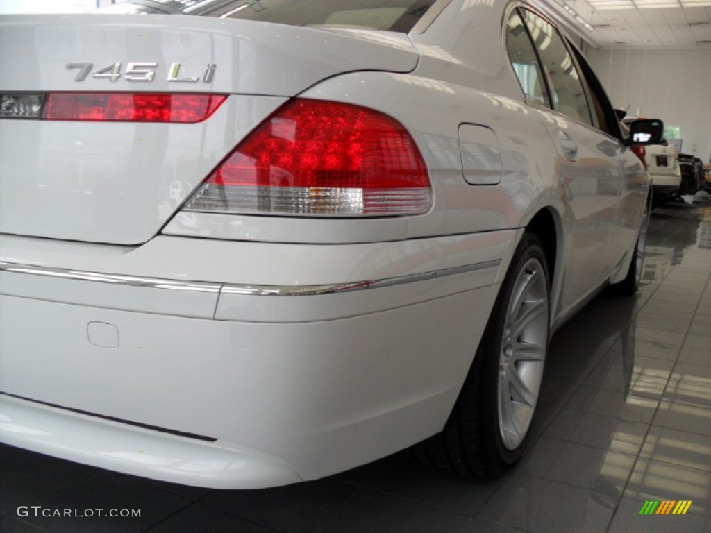 2003 7 Series 745Li Sedan - Alpine White / Dark Beige/Beige III photo #10