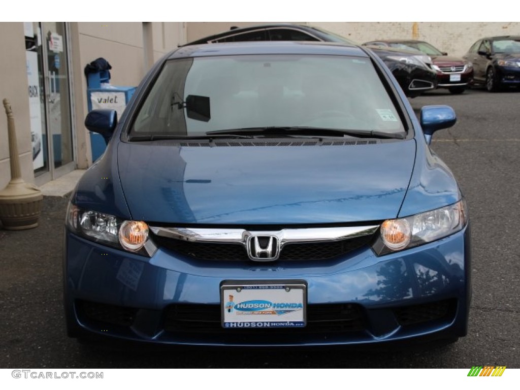 2010 Civic LX-S Sedan - Atomic Blue Metallic / Gray photo #2