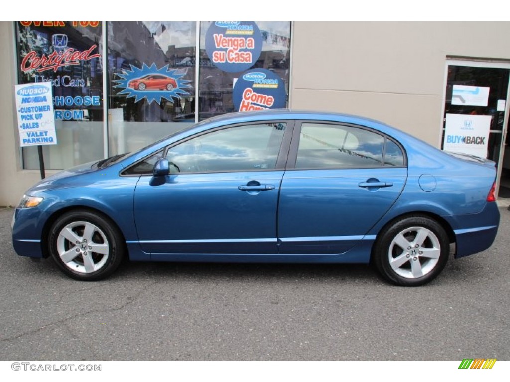 2010 Civic LX-S Sedan - Atomic Blue Metallic / Gray photo #3