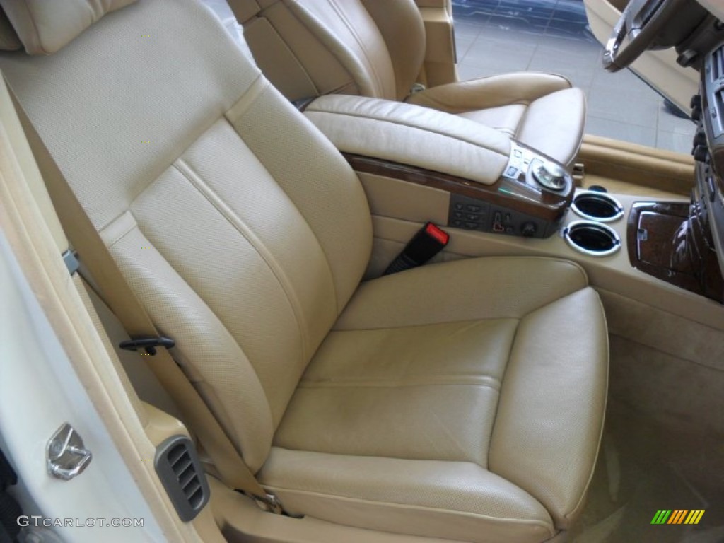 2003 7 Series 745Li Sedan - Alpine White / Dark Beige/Beige III photo #17