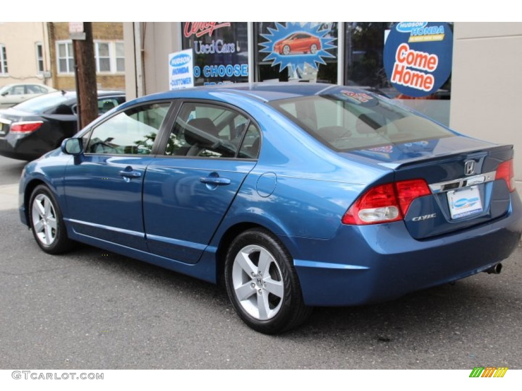2010 Civic LX-S Sedan - Atomic Blue Metallic / Gray photo #4